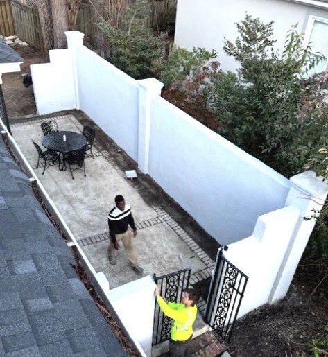 After - Privacy Wall Rebuild